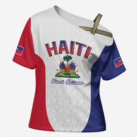 World Football Haiti 2026 Cross Shoulder Shirt Haiti est de Retour White Voodoo Veve Spirits - Wonder Print Shop