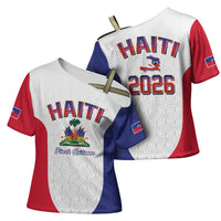 World Football Haiti 2026 Cross Shoulder Shirt Haiti est de Retour White Voodoo Veve Spirits - Wonder Print Shop