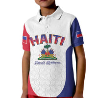 World Football Haiti 2026 Kid Polo Shirt Haiti est de Retour White Voodoo Veve Spirits - Wonder Print Shop