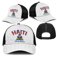 World Football Haiti 2026 Mesh Trucker Cap Haiti est de Retour White Voodoo Veve Spirits - Wonder Print Shop