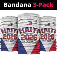World Football Haiti 2026 Neck Gaiter Haiti est de Retour White Voodoo Veve Spirits - Wonder Print Shop