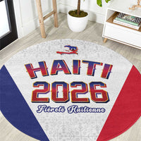 World Football Haiti 2026 Round Carpet Haiti est de Retour White Voodoo Veve Spirits - Wonder Print Shop