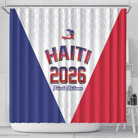 World Football Haiti 2026 Shower Curtain Haiti est de Retour White Voodoo Veve Spirits - Wonder Print Shop