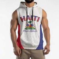 World Football Haiti 2026 Sleeveless Hoodie Haiti est de Retour White Voodoo Veve Spirits - Wonder Print Shop