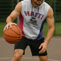 World Football Haiti 2026 Sleeveless Hoodie Haiti est de Retour White Voodoo Veve Spirits - Wonder Print Shop