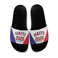 World Football Haiti 2026 Slide Sandals Haiti est de Retour White Voodoo Veve Spirits - Wonder Print Shop