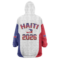 World Football Haiti 2026 Wearable Blanket Hoodie Haiti est de Retour White Voodoo Veve Spirits - Wonder Print Shop