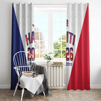 World Football Haiti 2026 Window Curtain Haiti est de Retour White Voodoo Veve Spirits - Wonder Print Shop