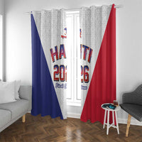 World Football Haiti 2026 Window Curtain Haiti est de Retour White Voodoo Veve Spirits - Wonder Print Shop