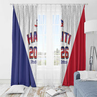 World Football Haiti 2026 Window Curtain Haiti est de Retour White Voodoo Veve Spirits - Wonder Print Shop