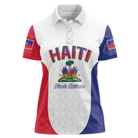 World Football Haiti 2026 Women Polo Shirt Haiti est de Retour White Voodoo Veve Spirits - Wonder Print Shop