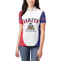 World Football Haiti 2026 Women Polo Shirt Haiti est de Retour White Voodoo Veve Spirits - Wonder Print Shop