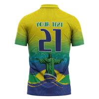Custom Brazil WC26 Future Champions Zipper Polo Shirt Brasil Rumo Ao Hexa - Wonder Print Shop