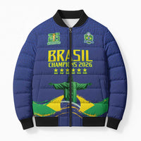 Custom Brazil WC26 Future Champions Bomber Puffer Jacket Selecao Canarinho Comeback Story - Wonder Print Shop