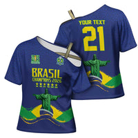 Custom Brazil WC26 Future Champions Cross Shoulder Shirt Selecao Canarinho Comeback Story - Wonder Print Shop