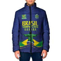 Custom Brazil WC26 Future Champions Padded Jacket Selecao Canarinho Comeback Story - Wonder Print Shop