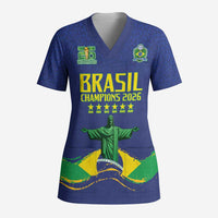 Custom Brazil WC26 Future Champions Scrub Top Selecao Canarinho Comeback Story - Wonder Print Shop