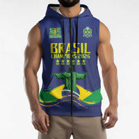 Custom Brazil WC26 Future Champions Sleeveless Zip Hoodie Selecao Canarinho Comeback Story - Wonder Print Shop