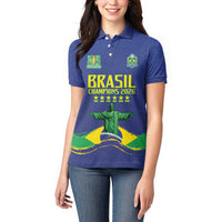 Custom Brazil WC26 Future Champions Women Polo Shirt Selecao Canarinho Comeback Story - Wonder Print Shop