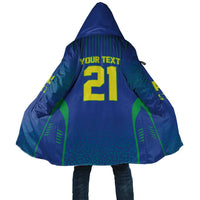 Custom Brazil World Football Legacy Cloak 5 Times History Champions Blue Version - Wonder Print Shop