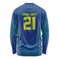 Custom Brazil World Football Legacy Long Sleeve Shirt 5 Times History Champions Blue Version - Wonder Print Shop