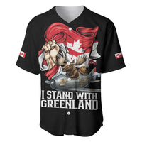 I Stand With Greenland Baseball Jersey Canadian Greenland Flag