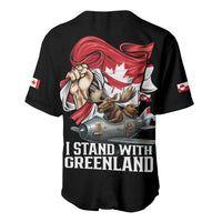 I Stand With Greenland Baseball Jersey Canadian Greenland Flag