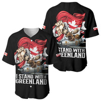 I Stand With Greenland Baseball Jersey Canadian Greenland Flag