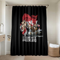 I Stand With Greenland Bathroom Set Canadian Greenland Flag
