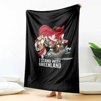 I Stand With Greenland Blanket Canadian Greenland Flag