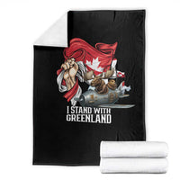 I Stand With Greenland Blanket Canadian Greenland Flag