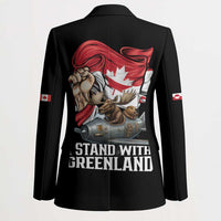 I Stand With Greenland Blazer Canadian Greenland Flag