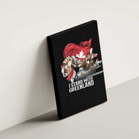 I Stand With Greenland Canvas Wall Art Canadian Greenland Flag
