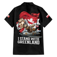 I Stand With Greenland Hawaiian Shirt Canadian Greenland Flag