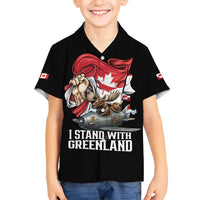 I Stand With Greenland Hawaiian Shirt Canadian Greenland Flag