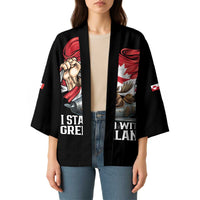I Stand With Greenland Kimono Canadian Greenland Flag