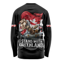 I Stand With Greenland Long Sleeve Shirt Canadian Greenland Flag