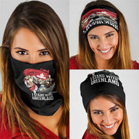 I Stand With Greenland Neck Gaiter Canadian Greenland Flag