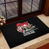 I Stand With Greenland Rubber Doormat Canadian Greenland Flag