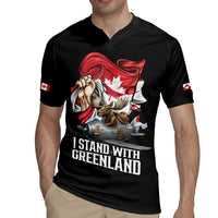 I Stand With Greenland Rugby Jersey Canadian Greenland Flag