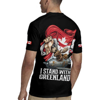 I Stand With Greenland Rugby Jersey Canadian Greenland Flag