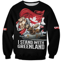 I Stand With Greenland Sweatshirt Canadian Greenland Flag