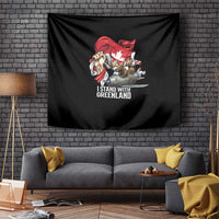 I Stand With Greenland Tapestry Canadian Greenland Flag
