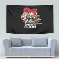 I Stand With Greenland Tapestry Canadian Greenland Flag