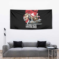I Stand With Greenland Tapestry Canadian Greenland Flag