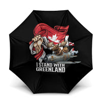 I Stand With Greenland Umbrella Canadian Greenland Flag