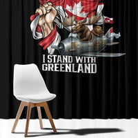 I Stand With Greenland Window Curtain Canadian Greenland Flag