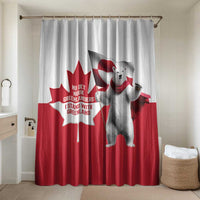 I Stand With Greenland Bathroom Set Red and White Side by Side