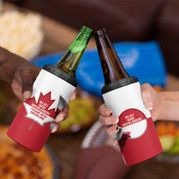 I Stand With Greenland 4 in 1 Can Cooler Tumbler Red and White Side by Side