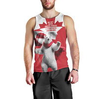 I Stand With Greenland Men Tank Top Red and White Side by Side
